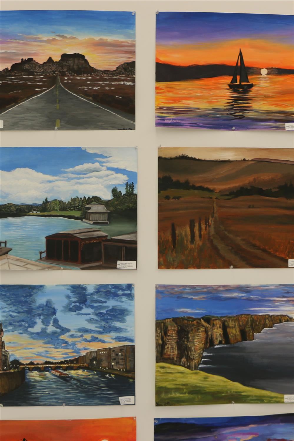 Selection of paintings done by art students Selection of paintings done by art students